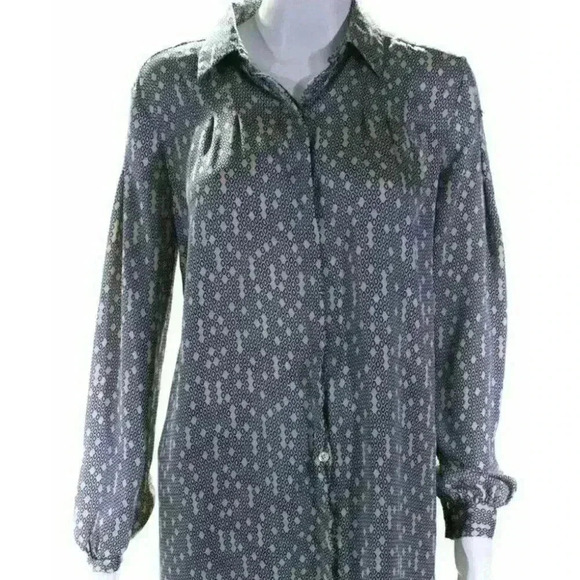 Equipment Femme Bouvier Button Down Long Sleeves Women's Shirt Size Large - Picture 6 of 8